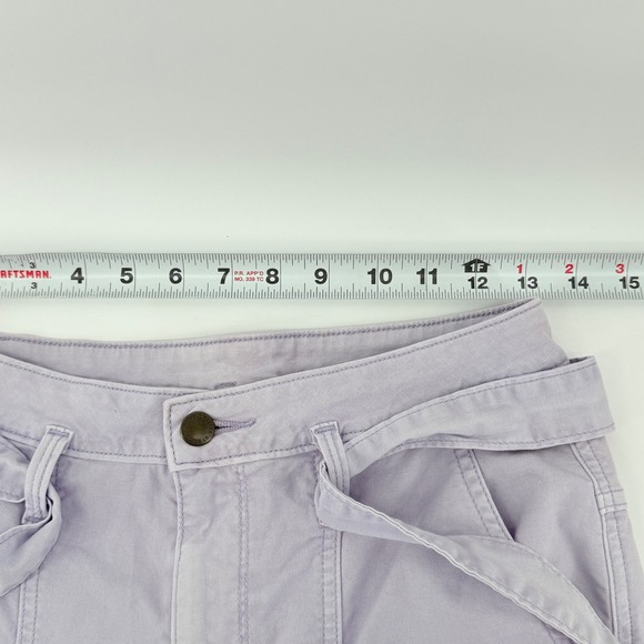 Universal Thread Lavender Purple Pants Utility Crop Belted Women's Sz 2 - Picture 13 of 14